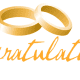 Free congratulations gold wedding bands clip art