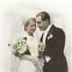 This vintage couple photo could be used to create unique bridal shower favors