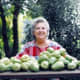 My beloved mother-in-law, Dottie, with her bounty of mirlitons