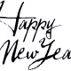 Happy New Year funky script font