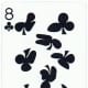 8 of clubs playing cards clip art