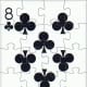 8 of clubs with puzzle effect