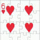 6 of hearts with puzzle effect