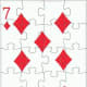 7 of diamonds clip art