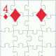 4 of diamonds with puzzle effect