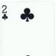 2 of clubs playing cards clip art