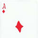 ace of diamonds playing cards clip art with stretched effect