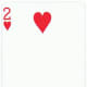 2 of hearts playing card clipart