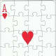 ace of hearts with puzzle effect