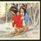 Cute kids: Native American Indian Valentine's Day card