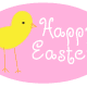 Baby chick greeting Easter clip art