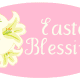 Easter lilies blessings -- pink Easter clipart