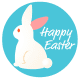 Easter bunny greeting clipart