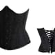 Black Underbust Lace Up Corset