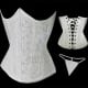 Sexy White Underbust Lace Up Corset