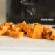 Baked, peeled, and diced sweet potato.