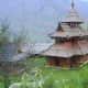 Temple at Sungra village with unique feature wooden roof like several temples in Kinnaur. These temples have borne the brunt of hostile weathers for hundreds of years without any seepage problem.