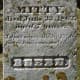 The moving inscription by Mitty Beebe, aged 7, reads: "I don't want to die, but I'll do just as Jesus wants me to." This obelisk memorialized all three Beebe girls who died of either scarlet fever or diphtheria within a month of each other in May and