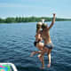 Jumping in the lake, courtesy, Elisa Winterland
