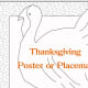 Thanksgiving placemat coloring activity - turkey