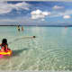 The clear and clean waters of Paradise Island