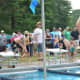 Son competing in a freestyle event