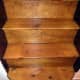 Bottom of stairs oak varnished