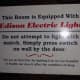 Instructions on how to use the light switch for the home office