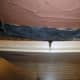 Skirting board with V cut in back ready to fix and bend around curved wall