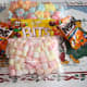 Some of the ingredients: Marshmallows and coated peanut candies.