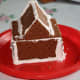 The pre decorated Graham Crackers house.