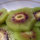 A red ringed variety of the smooth skinned kiwifruit.