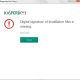 Kaspersky error digital signature on home user.