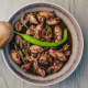 Squid Adobo with a tangy long green chilli