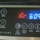 When the oven's ready - 350 degrees - put the cake pan in the oven. Set the timer for 45 minutes.