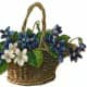 Blue Victorian flower basket * See downloading instructions above