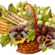 Wicker basket of Victorian flowers