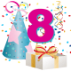 8 year old birthday clipart