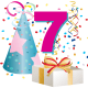 7 year old birthday clipart