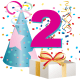 2 year old birthday clipart