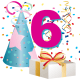 6 year old birthday clipart