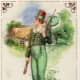St. Patrick's Day cards: Irish lad in green pants &quot;Erin go Bragh&quot;