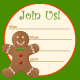 green border, gingerbread man