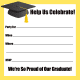 Yellow border and mortarboard