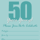 Teal modern 50th birthday party announcement