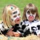 Cute cow face paint design