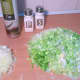 Prepare finely sliced leeks, onion, salt and pepper