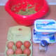 Prepare the eggs, feta, riccotta, sautéed leeks and onions, dill, salt and pepper