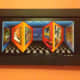 DOMINIC PANGBORN: "OASIS IN MOTION", Front View, Giclee on canvas, hand-assenbled on cardstock, elements mounted on 3-D board structure. Hand-signed in ink and annotated on the verso from the Arabic numbered edition of 45. 20140820-Norwegian Epic
