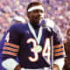 Walter "Sweetness" Paytone addressing the fans at Soldier Field Stadium
